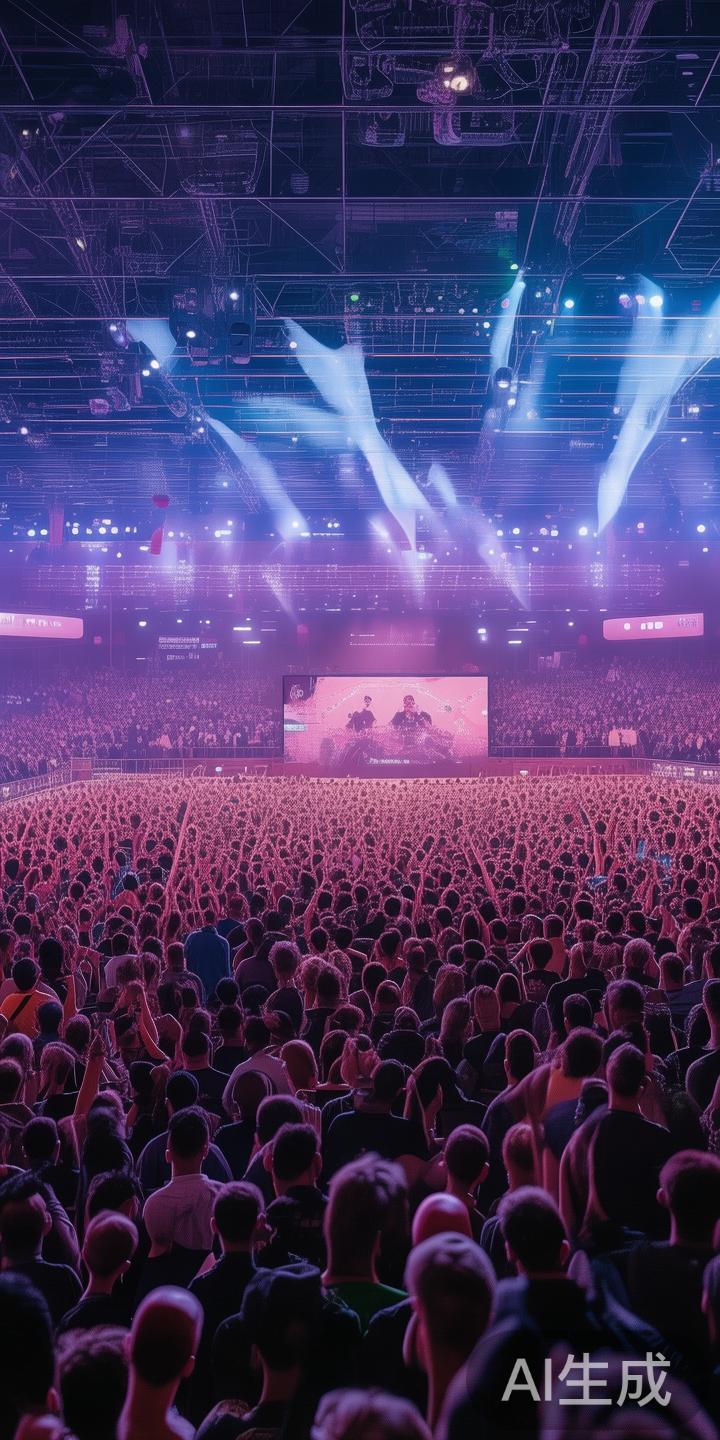 以某知名电竞平台举办的国际赛事为例，现场观看人数持